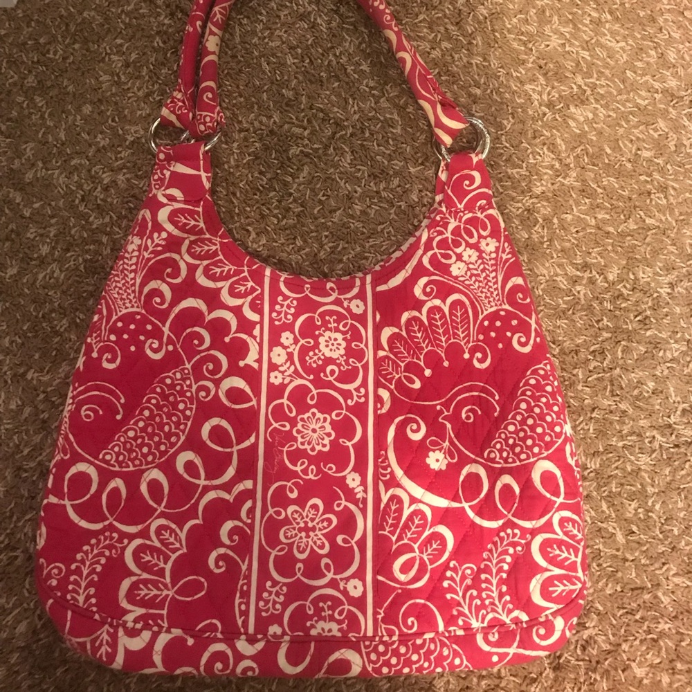 Pink & white Vera Bradley tote. Like new condition